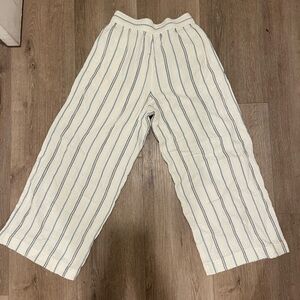 Madewell Striped White and Blue Pants